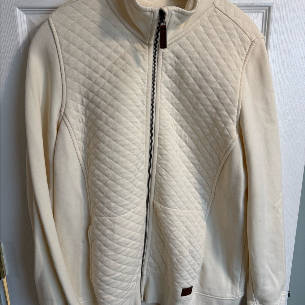 ❤️L.L. Bean Cream Cozy Hoodie Sweatshirt❤️Excellent condition